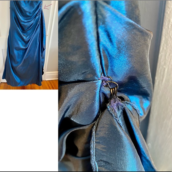 Maggie Sottero Prom Dress - Blue Shimmery/Sequin Gown - Picture 8 of 13